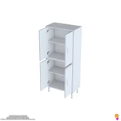 Modilayn İLKİM 55x138x32,5 cm Ekstra Düzen İçin Kullanışlı 4 Kapak 4 Bölmeli Banyo Mutfak Dolabı thumbnail 7