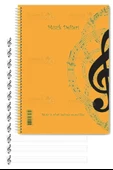 Müzik Defteri A4 Spralli 40 Yaprak 1 Adet Sol Anahtarlı Telli Müzik Defteri Büyük Boy 12 Sütunlu - 7