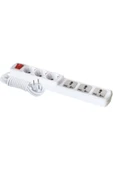 F303C – 3+3 Anahtarlı Universal Grup Priz 5 Metre | Uzun Kablolu, Anahtarlı Güç Dağıtımı - 1