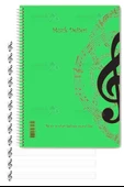 Müzik Defteri A4 Spralli 40 Yaprak 1 Adet Sol Anahtarlı Telli Müzik Defteri Büyük Boy 12 Sütunlu - 16