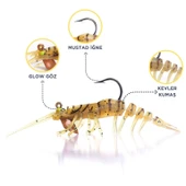 Caretta Sakura Shrimp 7.6cm 6.5gr Silikon Karides Yem  E 007 - 1