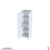 Modilayn OHBE 40x138x32,5 cm Ekstra Düzen İçin Kullanışlı 4 Kapak 4 Bölmeli Banyo Mutfak Dolabı - 7