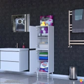 Modilayn OHBE 45x138x32,5 cm Ekstra Düzen İçin Kullanışlı 4 Kapak 4 Bölmeli Banyo Mutfak Dolabı - 2