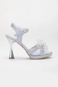 Papuçcity Hco 03165 Kadın Platform Topuklu Gelin Nikah Düğün Sandalet - 8