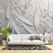 3 Boyutlu Tüy Elmas Temalı Duvar Kağıdı Baskı thumbnail 1