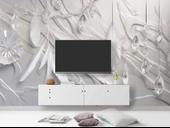 3 Boyutlu Tüy Elmas Temalı Duvar Kağıdı Baskı thumbnail 3