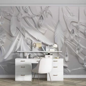 3 Boyutlu Tüy Elmas Temalı Duvar Kağıdı Baskı thumbnail 4