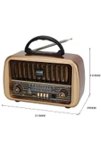 Nostaljik Ahşap Radyo Bluetootlu Usb Sd Mp3 Ns-8067bt - 5