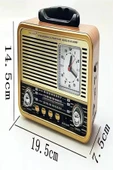 NS-8898BT Nostaljik Radyo Analog Saatli FM Radyo Bluetooth Hoparlör USB TF AUX MP3 Çalar - 5