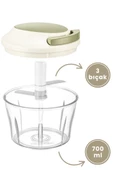 Flora İpli El Rondosu, Paslanmaz Çelik Bıçaklı El Robotu Sebze Meyve Kuruyemiş Doğrayıcı 700 ml - 23