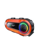 LEEWAYS Q08 2X 1000m Telsiz Mesafeli Özellikli 2 Kişi Bağlantılı Bluetooth Kask Kulaklık Ekranlı Fenerli Interkom - 1