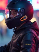 LEEWAYS Q08 2X 1000m Telsiz Mesafeli Özellikli 2 Kişi Bağlantılı Bluetooth Kask Kulaklık Ekranlı Fenerli Interkom - 8