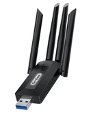 Go Des GD-BT318 Çift Bantlı 1200m 300Mbps 4 Antenli Kablosuz İnternet Sağlayıcı USB WiFi Adaptör - 1
