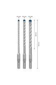BOSCH EXPERT SDS plus-7X Kırıcı Delici Delme Ucu Seti 6/8/10 mm 3 parça - 2