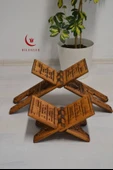 Kur’an-ı Kerim Rahlesi Selçuklu Desenli– Küçük Boy (18X45cm) Oyma İşçilikli - 5