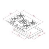 Tecna Siyah Ankastre Set  (8471 5 Gözlü Döküm Izgara 70 Cm Ankastre Ocak-8126 6 Fonksiyon Fırın-Tecna 8871 60 cm Duvar Tipi Davlumbaz) - 10