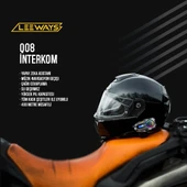 LEEWAYS Q08 5.3 Uyumlu Motosiklet Kask Kulaklık Intercom Işıklı Motorsiklet Interkom - 2