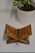 Kur’an-ı Kerim Rahlesi Selçuklu Desenli– Küçük Boy (18X45cm) Oyma İşçilikli - 3