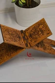 Kur’an-ı Kerim Rahlesi Selçuklu Desenli Model 2– Küçük Boy (18X45cm) Oyma İşçilikli - 2