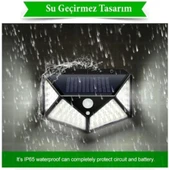 100 Led'li Solar Hareket Sensörlü Su Geçirmez Duvar Lambası - 3