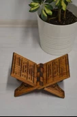 Kur’an-ı Kerim Rahlesi Selçuklu Desenli– Küçük Boy (18X45cm) Oyma İşçilikli - 3