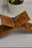 Kur’an-ı Kerim Rahlesi Selçuklu Desenli Model 2– Büyük Boy (18X65cm) Oyma İşçilikli - 4