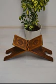 Kur’an-ı Kerim Rahlesi Selçuklu Desenli– Küçük Boy (18X45cm) Yakma İşçilikli - 1
