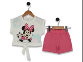 MINNIE BASKILI ŞORTLU KIZ TAKIM - 1