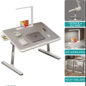 Move - N9  Yükseklik Ayarlı LED Aydınlatmalı Gri Laptop Sehpası - 1