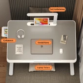 Move - N9  Yükseklik Ayarlı LED Aydınlatmalı Gri Laptop Sehpası - 4