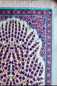 Çini Desenli İpek Dokulu Keseli Seccade Kırmızı - 3