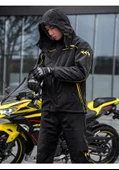 Cbtx Sulaite Motosiklet Yağmurluk Oxford Kumaş Pantolon Ceket Siyah - 7