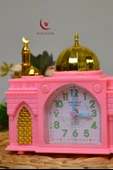 Ezan Okuyan Nostaljik Masa Saati Pembe– Mekke Ezanı Sesli (Dijital Olmayan) Küçük Boy - 2