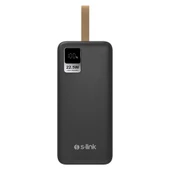 S-link G330 30000mAh QC3.0 PD20W LCD Şeffaf 18W Siyah Taşınabilir Powerbank - 1