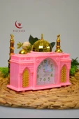 Ezan Okuyan Nostaljik Masa Saati Pembe– Mekke Ezanı Sesli (Dijital Olmayan) Küçük Boy - 1
