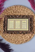 Kapı Üstü Üçlü Tablo Ayetel Kürsi- Nazar Duası-Bereket Duası Bronz - 2
