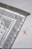 Hediyelik-Çeyizlik Lüks Kadife Seccade Gri - 2