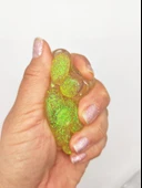Işıklı Simli Şeffaf Pati Squishy Taba Sukuşi Yumuşacık 6 cm Pati Sukuşi - Sarı - 3