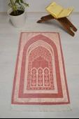 Mihrap Desenli Astarlı Seccade Pembe - 1
