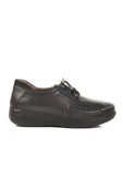 Ayakmod Siyah Hakiki Deri Anatomik Kadın Casual Ayakkabı 42632 Z - 1