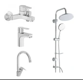 Artema Win S Banyo Bataryası + Lavabo Bataryası + Eviye Bataryası + Bolero Duş Seti - 1