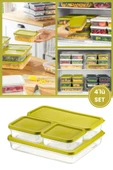 Flora 4’lü Dondurucu Saklama Kabı Seti, Buzdolabı Difriz Erzak Gıda Düzenleyici Set (2600,1200,500,500ml) - 11