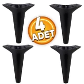 Aspen Lüks Mobilya Kanepe Koltuk Tv Ünitesi Konsol Ayağı Ayakları 20 Cm Siyah Ayak 4 Adet - 1