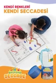 Çocuklara Özel Yıkanabilir Boyamalı Seccade Seti Mavi thumbnail 1