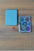 Cep Çanta Aynası, Makyaj Aynası Etnik Desenli Dikdörtgen 7x9 cm Model 2 - 2