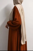 Medine İpeği Elbise Kiremit - 5