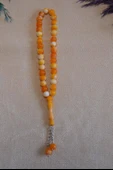 Akrilik 33lü Erkek Tesbihi Turuncu 10 Adet (İmameli - 23 cm, İmamesiz - 15 cm) - 1