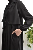 Medine İpeği Cepken Model Ferace Siyah thumbnail 2