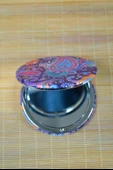 Cep Çanta Aynası, Makyaj Aynası Etnik Desenli Yuvarlak 7x7cm Model 2 thumbnail 2