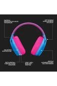 Logitech G G435 Lightspeed Kablosuz Oyuncu Kulaklığı - Mavi - 8